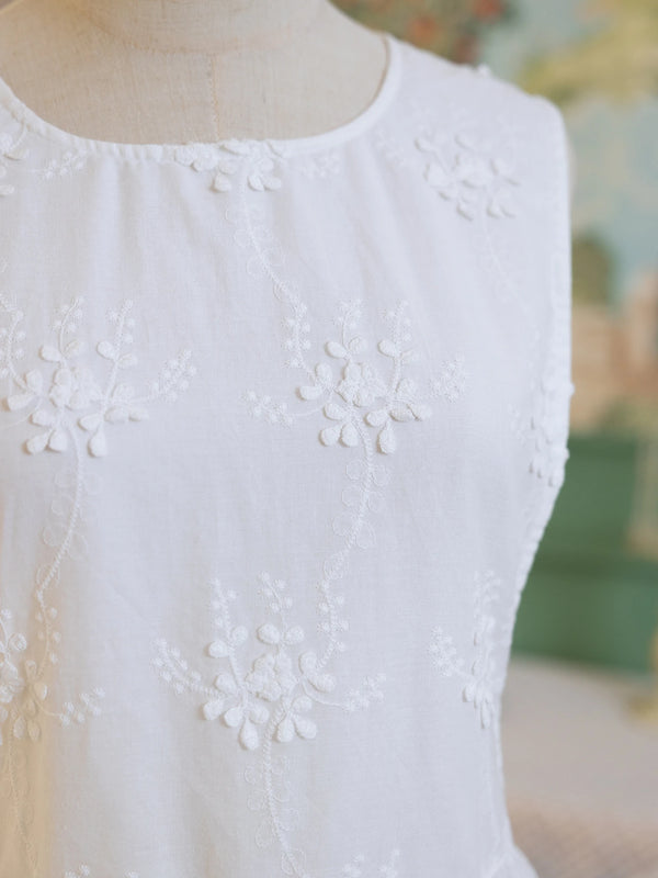 The Elodie Embroidered Pinafore Apron