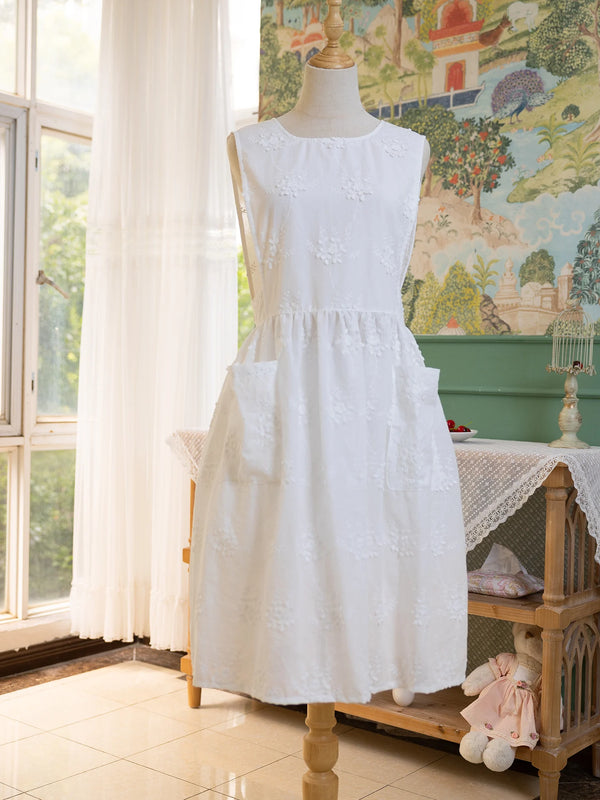 The Elodie Embroidered Pinafore Apron