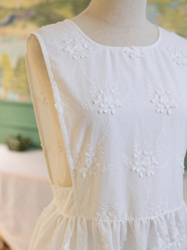 The Elodie Embroidered Pinafore Apron